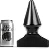 Anal plug conico in PVC da 20,5 cm ALL BLACK