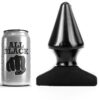 Plug anale conico in PVC da 17 cm x Ø 8 cm ALL BLACK