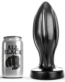 Anal plug a goccia in PVC da 21 cm ALL BLACK