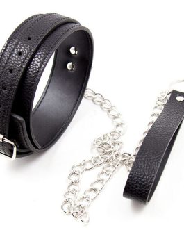 Collare in similpelle con guinzaglio OHMAMA FETISH