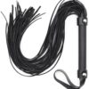 Frusta flogger da 60 cm con rivetti in argento OHMAMA FETISH