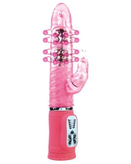 Vibratore rotante rabbit in silicone rosa 27 cm ‘PASSION CULE BUNNY’ BAILE