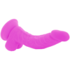 DIVERSIA - DILDO VIBRANTE FLESSIBILE VIOLA 21.5 CM -O- 4.5 CM - immagine 4