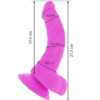 DIVERSIA - DILDO VIBRANTE FLESSIBILE VIOLA 21.5 CM -O- 4.5 CM - immagine 3