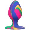 Anal plug in silicone multicolore 7,5 x 3,25 cm CALEXOTICS