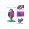 Anal plug in silicone multicolore 7,5 x 3,25 cm CALEXOTICS - immagine 3