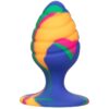 Anal plug in silicone multicolore 7,5 x 3,25 cm CALEXOTICS