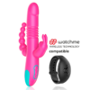 HAPPY LOKY - TRIPLA STIMOLAZIONE DONALD: COMPATIBILE CON LA TECNOLOGIA WIRELESS ANALE, G-SPOT E CLITORIDEA WATCHME - immagine 2