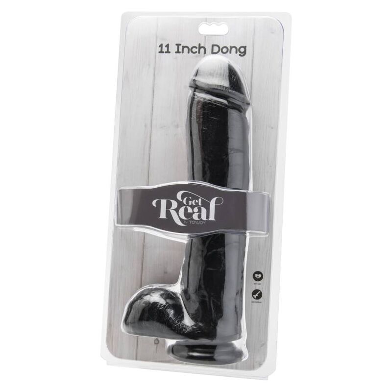 GET REAL – DILDO 28 CM CON SFERE NERO