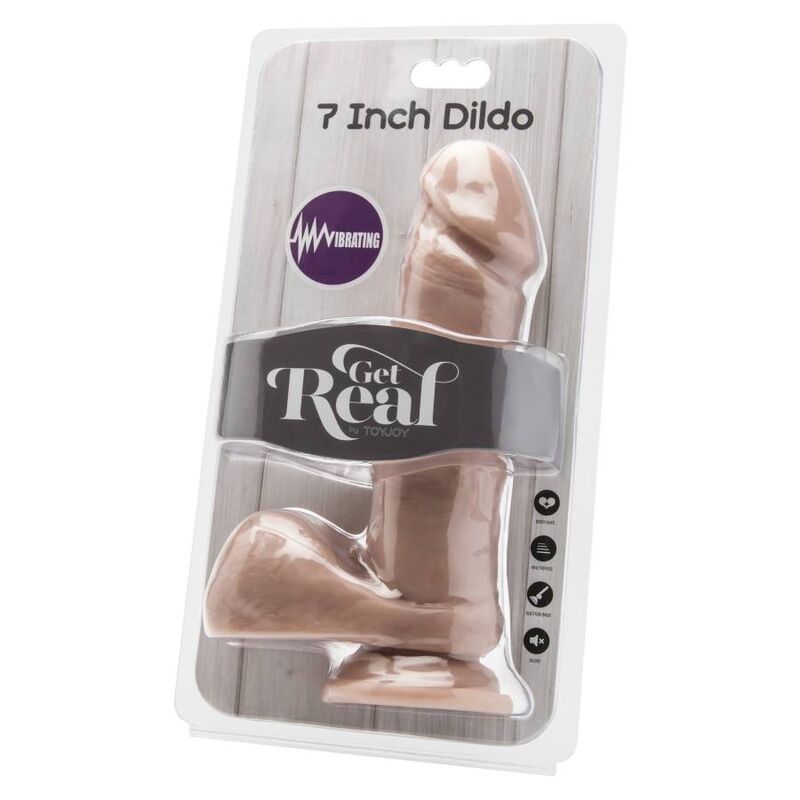 GET REAL – DILDO 18 CM CON VIBRATORE PER SFERE