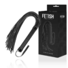 Frusta flogger in pelle vegana nera da 28 cm FETISH SUBMISSIVE