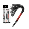 Frusta flogger in pelle vegana con manico rosso BEGME FETISH - immagine 2