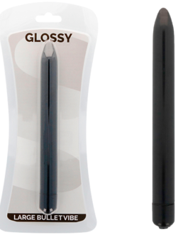 Vibratore slim in ABS nero ‘Large Bullet Vibe’ GLOSSY