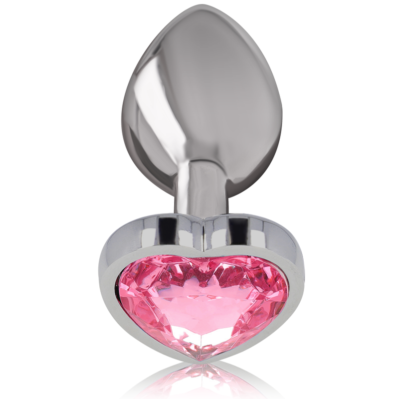 INTENSE – PLUG ANALE IN METALLO ALLUMINIO CUORE ROSA TAGLIA M