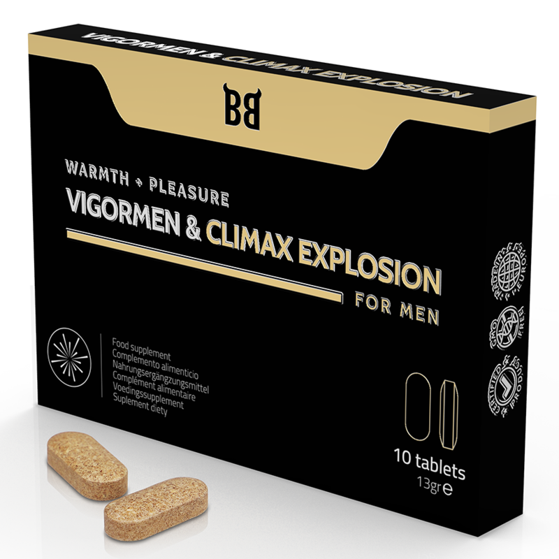 BLACKBULL BY SPARTAN – VIGORMEN  CLIMAX ESPLOSIONE CALORE + PIACERE PER UOMINI 10 COMPRESSE