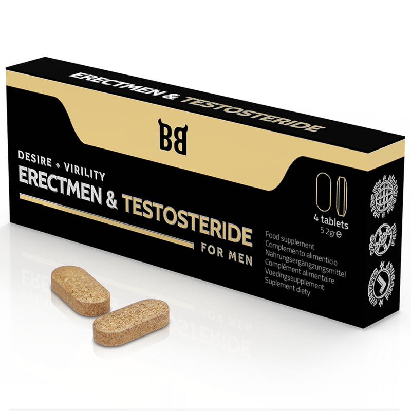 Pillole per erezione al testosterone iper eccitante (4 compresse)