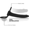 MYTHOLOGY - DILDO ANALE COBI ONYX CON ANELLO PER PENE E TESTICOLI 13 CM IN SILICONE - immagine 3