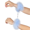 SECRETPLAY - MANETTE MARABOU CHIARO BLU - immagine 4