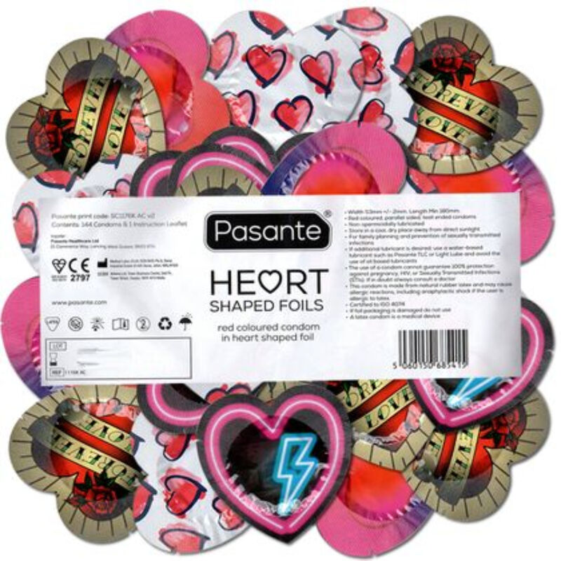 PASANTE – PRESERVATIVI ROSSO A FORMA DI CUORE 144 UNIT