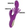 INTENSE - APOLO VIBRATORE MULTIFUNZIONE RICARICABILE 7 VIBRAZIONI CON LINGUA OSCILLANTE VIOLA - immagine 4