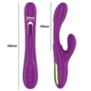 INTENSE - APOLO VIBRATORE MULTIFUNZIONE RICARICABILE 7 VIBRAZIONI CON LINGUA OSCILLANTE VIOLA - immagine 5