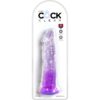 Pene realistico con ventosa da 19,7 cm (8") viola KING COCK - immagine 2