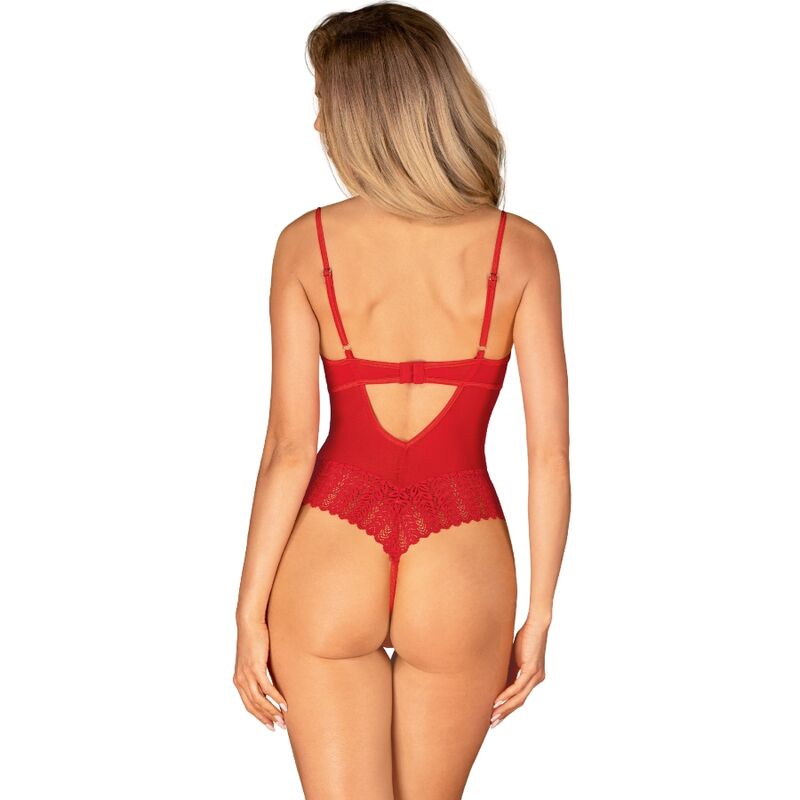 OBSESSIVE – INGRIDIA CROTCHLESS TEDDY ROSSO XS/S
