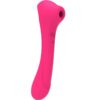 Vibratore con ventosa stimolatrice 20 cm fucsia QUIVER ALIVE
