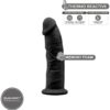 Dildo realistico in silicone nero con ventosa 15 cm SILEXD 6" MODEL 2 - immagine 2