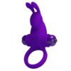 PRETTY LOVE - ANELLO VIBRATORE I CONIGLIO PER PENE VIOLA - immagine 3