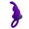 PRETTY LOVE - ANELLO VIBRATORE I CONIGLIO PER PENE VIOLA - immagine 4