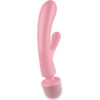 SATISFYER - MASSAGGIATORE VIBRATORE CONIGLIO TRIPLE LOVER ROSA - immagine 2
