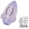 SATISFYER - MISSION CONTROL LILA VIBRADOR PEQUEÑO DE DOBLE IMPULSO - immagine 4