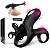 ARMONY - ANELLO VIBRATORE DOPPIO RANGER PER COPPIA NERO - immagine 5