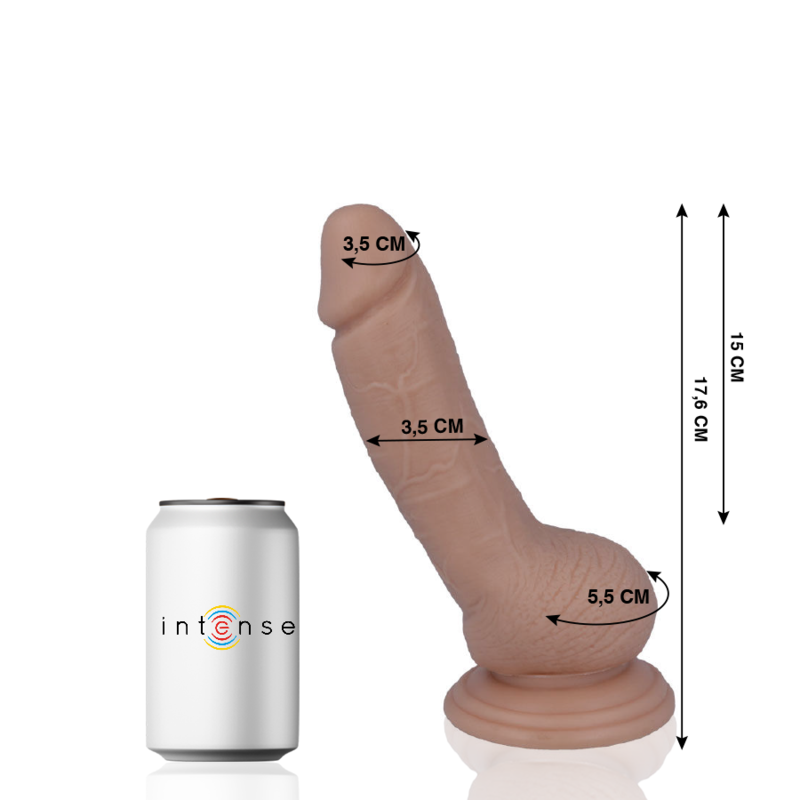 Pene realistico con ventosa 17,6 cm Ø 3,5 cm color carne MR INTENSE