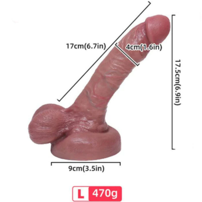 Dildo realistico da 17 cm in silicone liquido con testicoli ARMONY