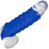 CALEXOTICS - ADMIRAL COPERTURA PER PENE CON PERLINE IN SILICONE LIQUIDO BLU - immagine 5