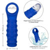 CALEXOTICS - ADMIRAL COPERTURA PER PENE CON PERLINE IN SILICONE LIQUIDO BLU - immagine 4