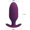 Plug anale vibrante e elettrostimolante in silicone viola ‘JEFFERSON’ PRETTY LOVE - immagine 5