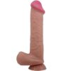 PRETTY LOVE - DILDO REALISTICO SLIDING SKIN SERIES CON VENTOSA SCORREVOLE DELLA PELLE MARRONE 26 CM - immagine 3