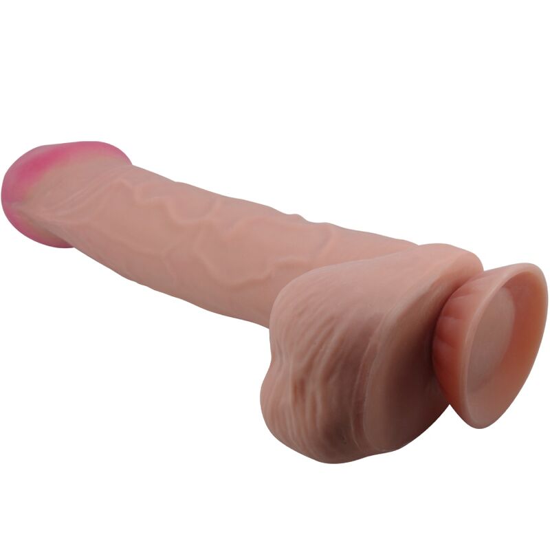 PRETTY LOVE – DILDO REALISTICO SLIDING SKIN SERIES CON VENTOSA SCORREVOLE DELLA PELLE MARRONE 26 CM