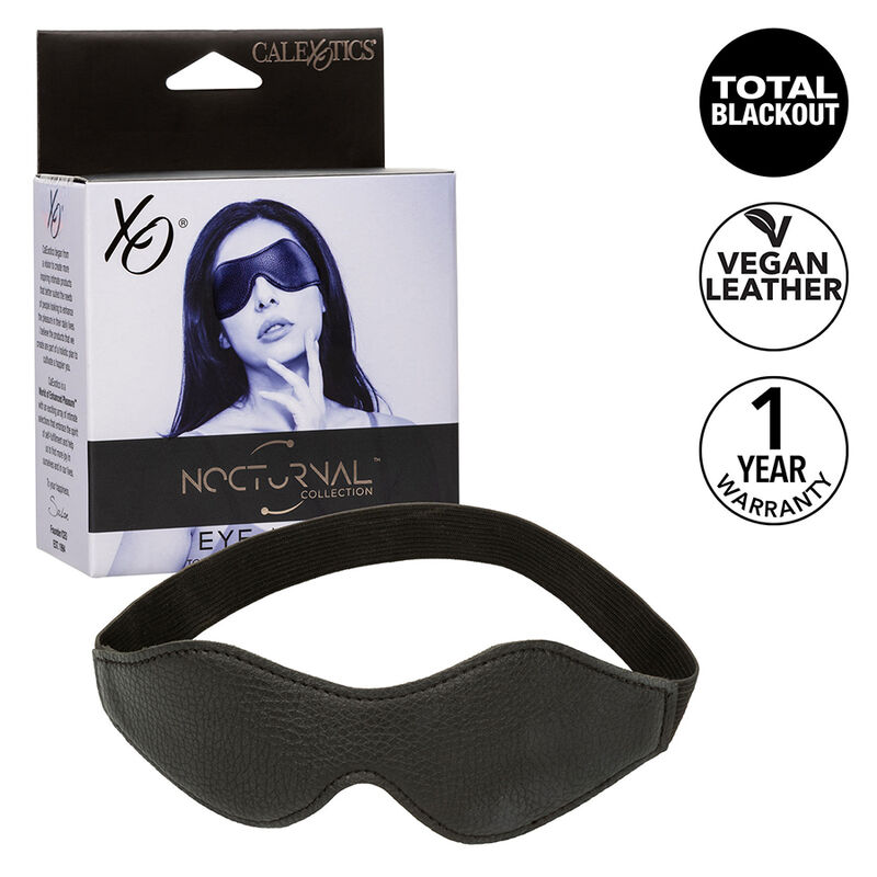 Maschera benda occhi in PVC nero NOCTURNAL CALEXOTICS