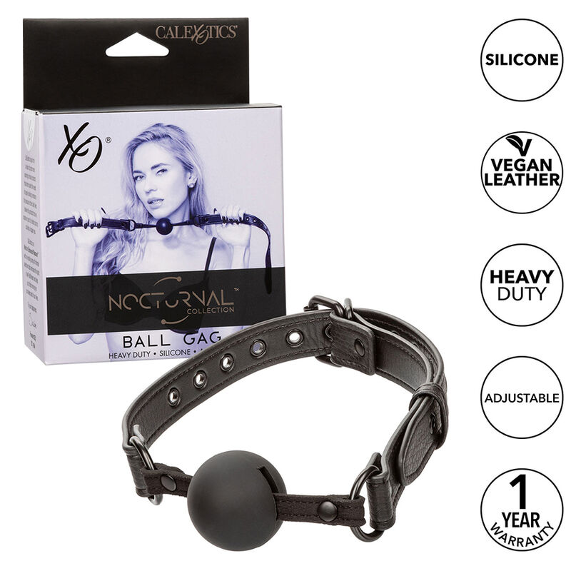 CALEXOTICS – NOCTURNAL BALL GAG SILICONE NERO