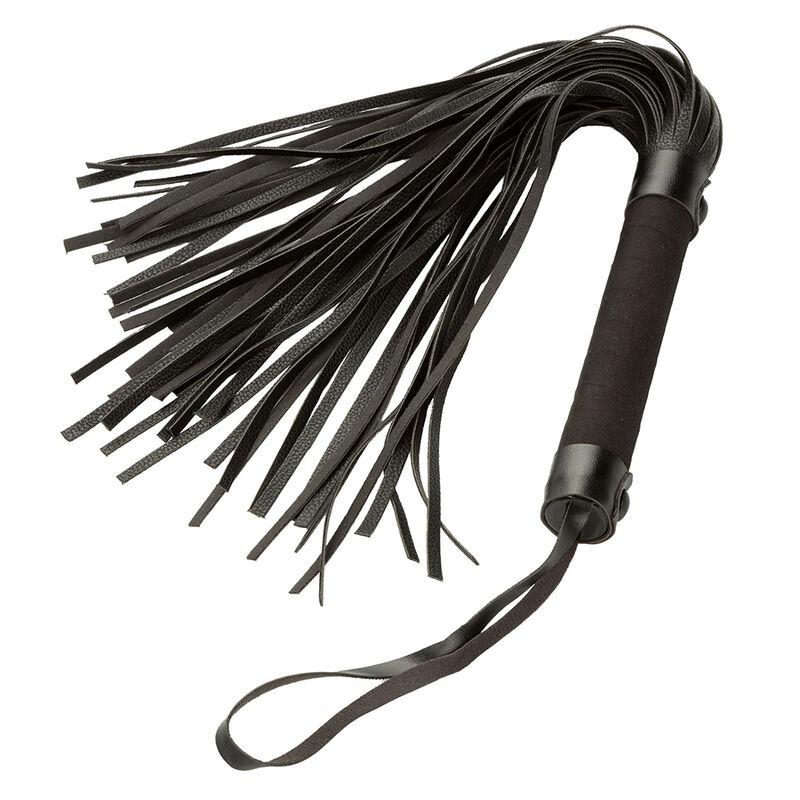 Frusta flogger nera con nappe in pelle vegana CALEXOTICS Nocturnal Collection Flogger