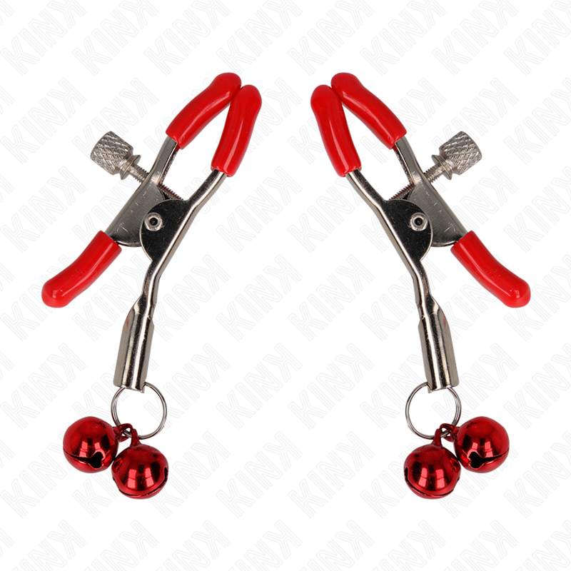 KINK – PINZA PER CAPEZZOLI DOPPIA CAMPANA ROSSA 6 CM