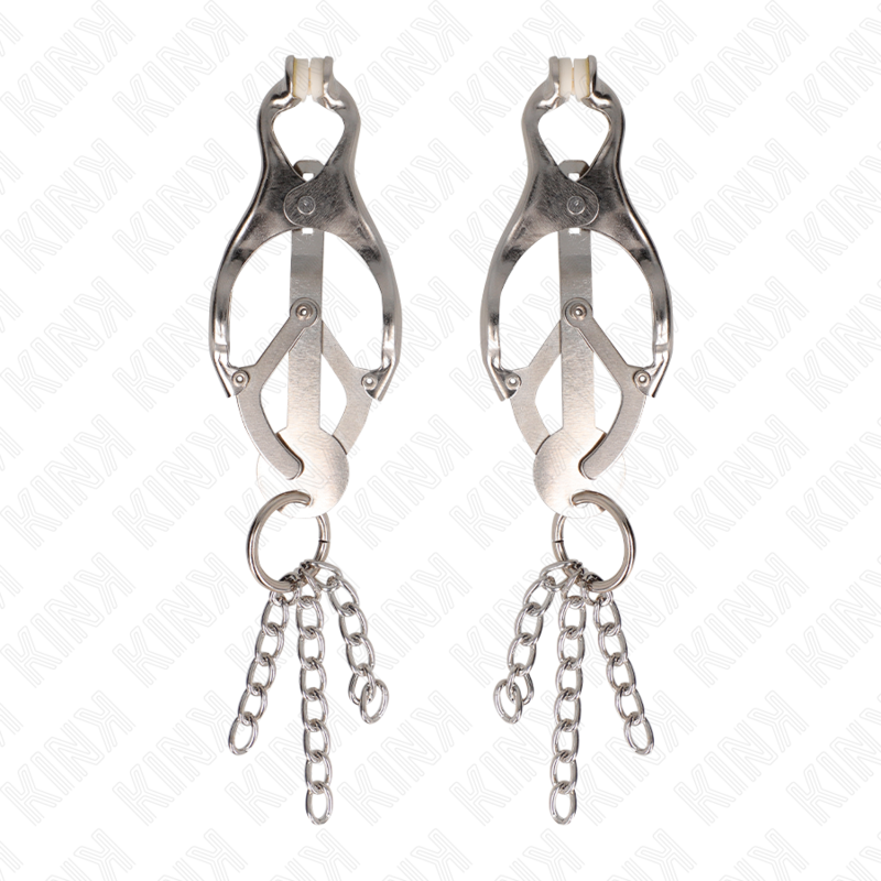 KINK – PINZE PER CAPEZZOLI TRIFOGLIO GIAPPONESE CON CATENINE ARGENTO