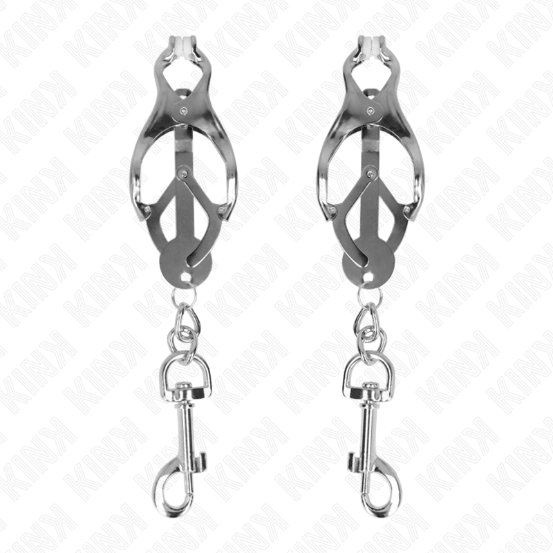 KINK – PINZE PER CAPEZZOLI TRIFOGLIO GIAPPONESE CON GANCI ARGENTO