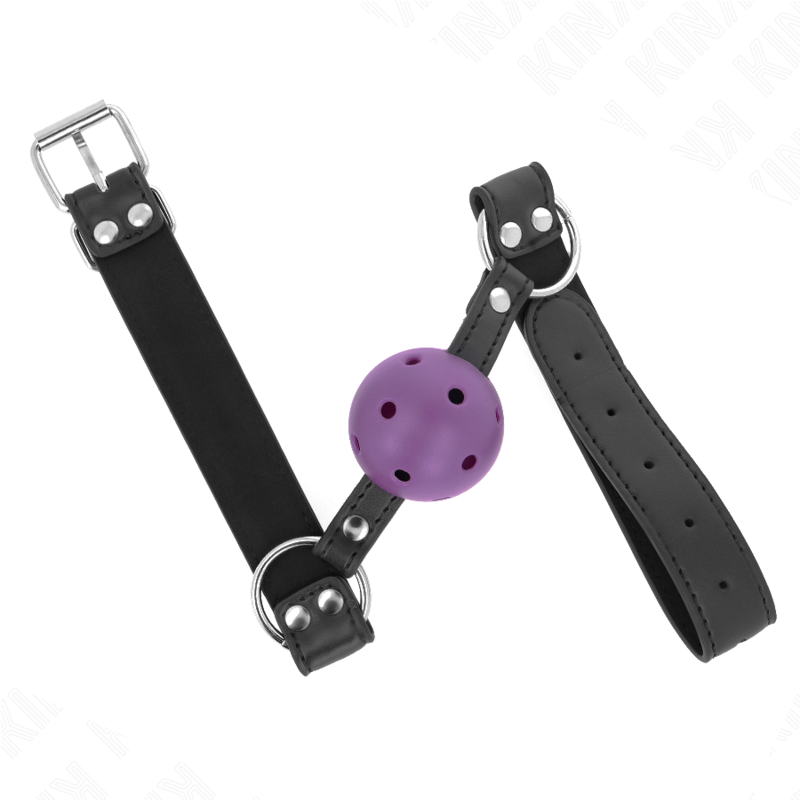 KINK – PALLA TRASPIRANTE BAVAGLIO 4 CM CON DOPPIO RIVETTO VIOLA 62,5 x 2,5 CM REGOLABILE 42-58 CM