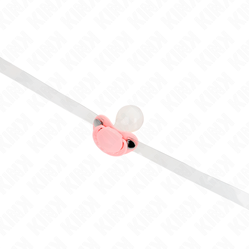 KINK – BAVAGLIO A FORMA DI CIUCCIO ROSA 5.5 x 4 CM REGOLABILE 43-60 CM