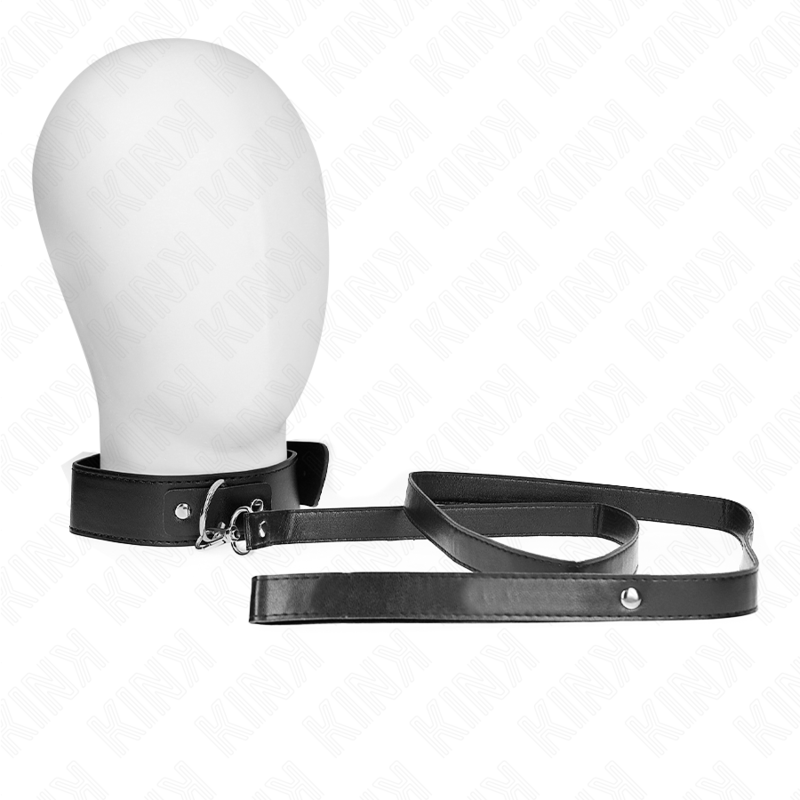 KINK – COLLANA CON CINTURA 116 CM NERO CINTURINO REGOLABILE 32-50 CM X 8 CM